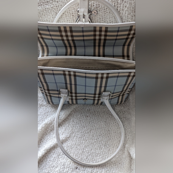 Burberry Blue Nova Check Shoulder Bag - Picture 6 of 7